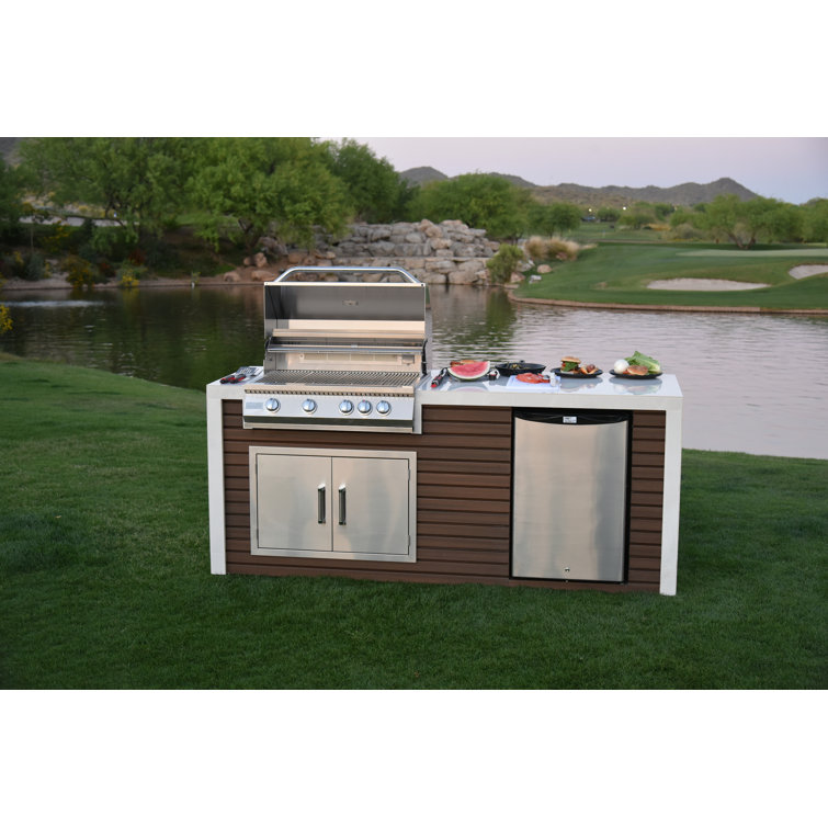 Kokomo Grills Classic Shiplap Waterfall Edge 4-Burner Propane